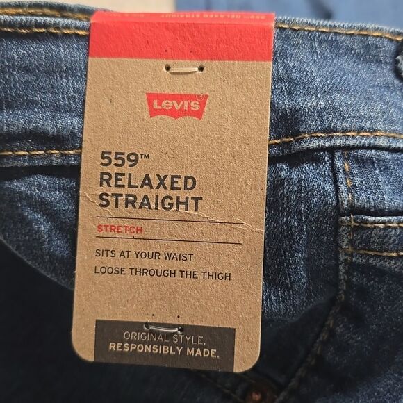 823 NWT Levi's Men's 559 Relaxed Straight Stretch Low Rise Relaxed Fit S… - Picture 4 of 5